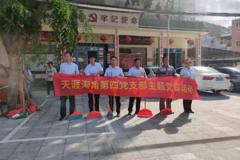 天涯海角第四党支部联合马岭大社区综合服务中心开展“献礼建党100周年，我为群众办实事”主题党日活动